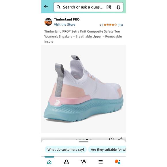 Timberland PRO Setra Knit Composite Safety Toe Women’s Sneakers Breathable Upper - Picture 6 of 9